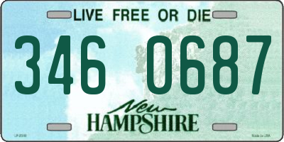 NH license plate 3460687