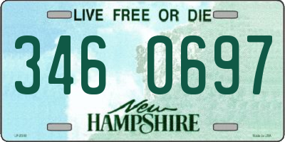 NH license plate 3460697