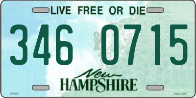NH license plate 3460715