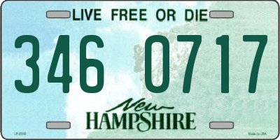 NH license plate 3460717
