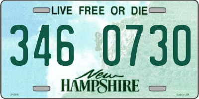 NH license plate 3460730
