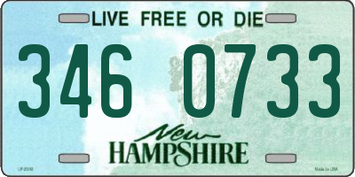 NH license plate 3460733