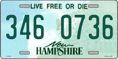 NH license plate 3460736