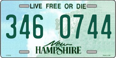 NH license plate 3460744