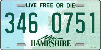 NH license plate 3460751