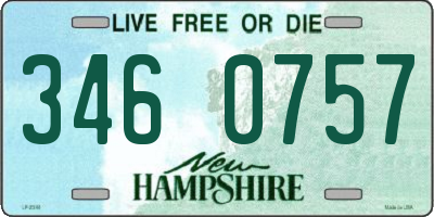 NH license plate 3460757