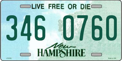 NH license plate 3460760