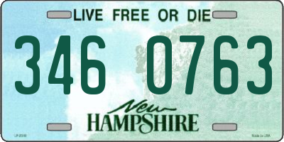 NH license plate 3460763