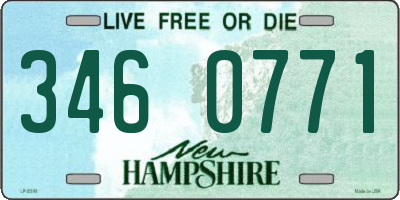 NH license plate 3460771