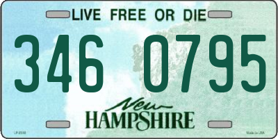 NH license plate 3460795