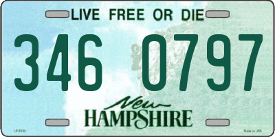 NH license plate 3460797
