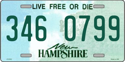 NH license plate 3460799
