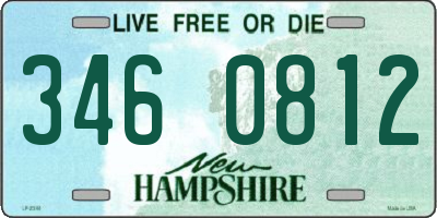 NH license plate 3460812