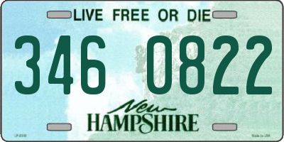 NH license plate 3460822