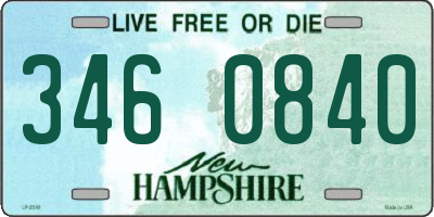 NH license plate 3460840