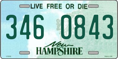 NH license plate 3460843
