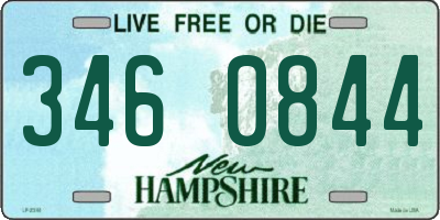 NH license plate 3460844