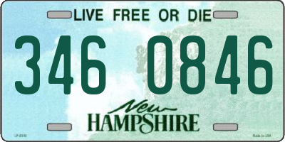 NH license plate 3460846