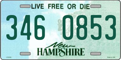 NH license plate 3460853
