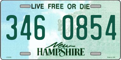 NH license plate 3460854