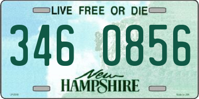 NH license plate 3460856