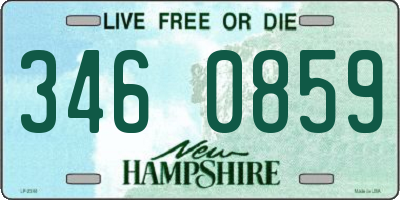 NH license plate 3460859