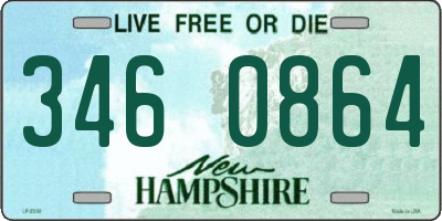 NH license plate 3460864