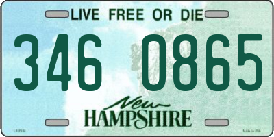NH license plate 3460865