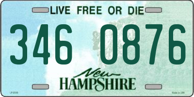 NH license plate 3460876