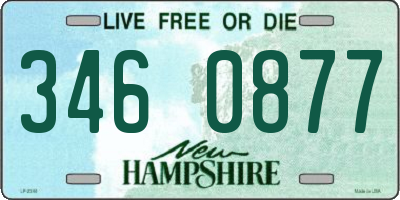 NH license plate 3460877