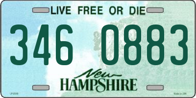 NH license plate 3460883