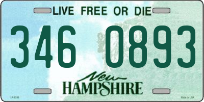 NH license plate 3460893