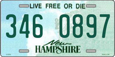 NH license plate 3460897