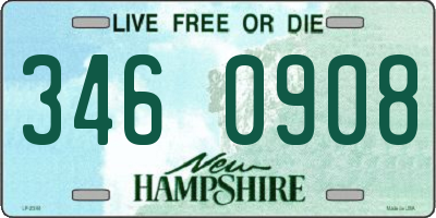 NH license plate 3460908