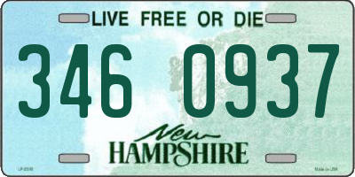 NH license plate 3460937