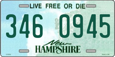 NH license plate 3460945