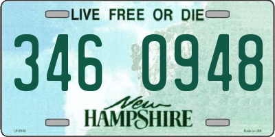 NH license plate 3460948