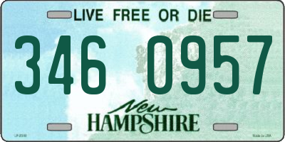 NH license plate 3460957