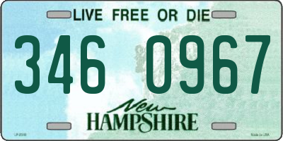 NH license plate 3460967