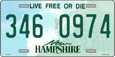 NH license plate 3460974
