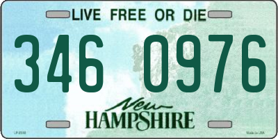 NH license plate 3460976