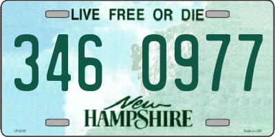 NH license plate 3460977