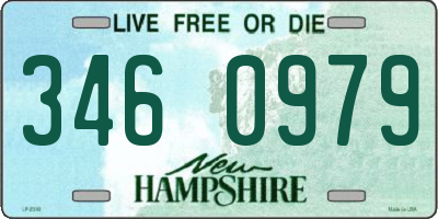 NH license plate 3460979