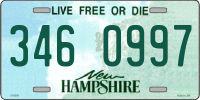 NH license plate 3460997