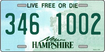 NH license plate 3461002