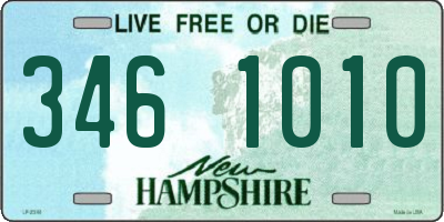NH license plate 3461010