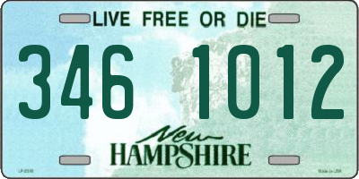 NH license plate 3461012