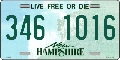 NH license plate 3461016