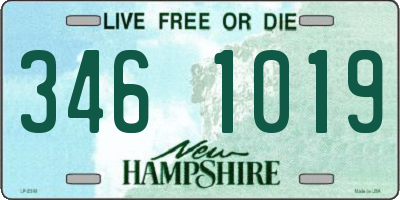 NH license plate 3461019