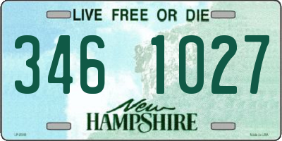 NH license plate 3461027
